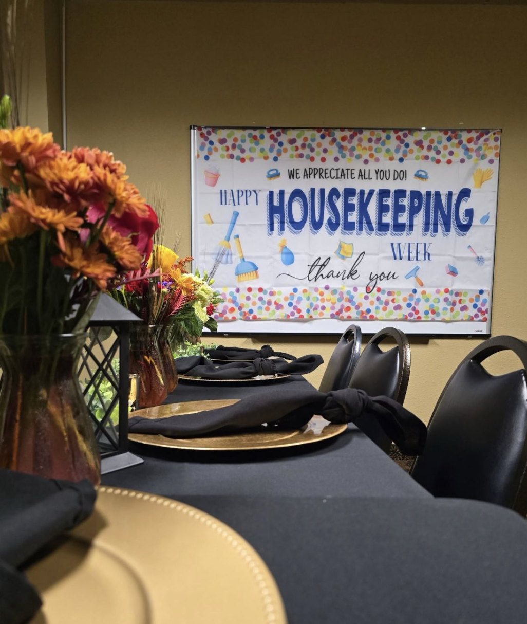 Housekeeping Week · Across the portfolio